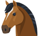 Horse Face Emoji, Facebook style