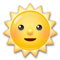 Sun with Face Emoji, LG style