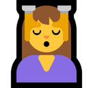Woman Getting Massage Emoji, Microsoft style