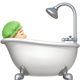 Person Taking Bath Emoji with Light Skin Tone, Apple style