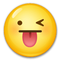 Winking Face with Tongue Emoji, LG style