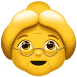 Old Woman Emoji, Apple style