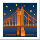 Bridge At Night Emoji, Apple style