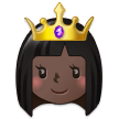 Princess Emoji with Dark Skin Tone, Samsung style