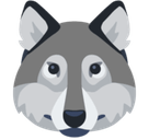 Wolf Face Emoji, Facebook style