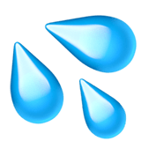 Sweat Droplets Emoji, Apple style
