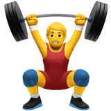 Man Lifting Weights Emoji, Apple style