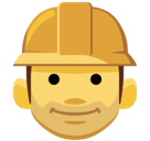 Man Construction Worker Emoji, Facebook style