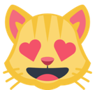 Smiling Cat Face with Heart-Eyes Emoji, Facebook style