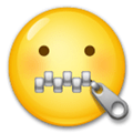 Zipper-Mouth Face Emoji, LG style