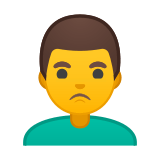 Man Pouting Emoji, Google style