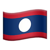 Flag: Laos Emoji, Apple style