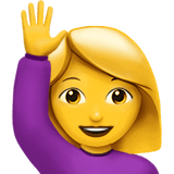 Hand Up Emoji, Apple style