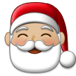 Santa Claus Emoji with Medium-Light Skin Tone, Samsung style