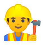 Man Construction Worker Emoji, Google style