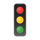 Vertical Traffic Light Emoji, Google style