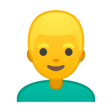 Man: Blond Hair Emoji, Google style