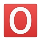o Button (Blood Type) Emoji, Google style