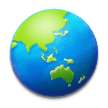 Globe Showing Asia-Australia Emoji, Samsung style