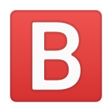 b Button (Blood Type) Emoji, Google style