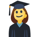 Woman Student Emoji, Facebook style