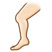 Leg Emoji with Light Skin Tone, Samsung style