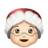 Mrs. Claus Emoji with Light Skin Tone, Apple style