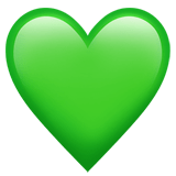 Green Heart Emoji, Apple style