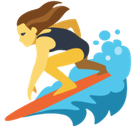 Woman Surfing Emoji, Facebook style