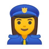 Woman Police Officer Emoji, Google style
