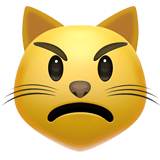 Pouting Cat Face Emoji, Apple style
