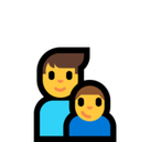 Family: Man, Boy Emoji, Microsoft style