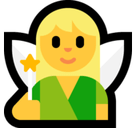 Woman Fairy Emoji, Microsoft style