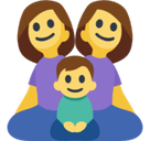Family: Woman, Woman, Boy Emoji, Facebook style