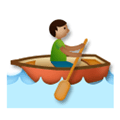 Person Rowing Boat Emoji with Medium Skin Tone, LG style