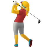Woman Golfing Emoji, Apple style