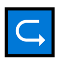 Left Arrow Curving Right Emoji, Microsoft style