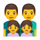 Family: Man, Man, Girl, Girl Emoji, Google style