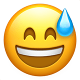 Sweating Emoji, Apple style