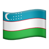 Flag: Uzbekistan Emoji, Apple style