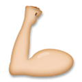Flexed Biceps Emoji with Medium-Light Skin Tone, LG style