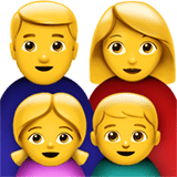 Family: Man, Woman, Girl, Boy Emoji, Apple style