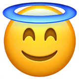 Smiling Face with Halo Emoji, Apple style