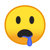 Drooling Face Emoji, Google style