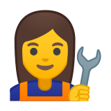 Woman Mechanic Emoji, Google style