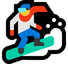 Snowboarder Emoji, Microsoft style