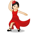 Woman Dancing Emoji with Light Skin Tone, Samsung style