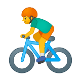 Person Biking Emoji, Google style