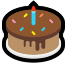Birthday Cake Emoji, Microsoft style