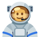 Man Astronaut Emoji with Medium-Light Skin Tone, Facebook style